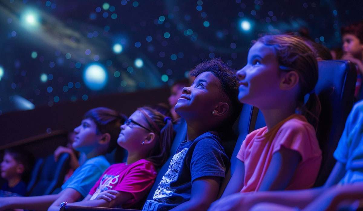 child in planetarium